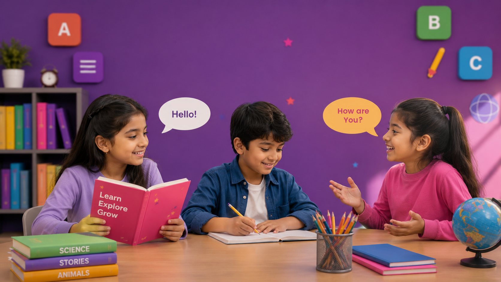Kids learning languages